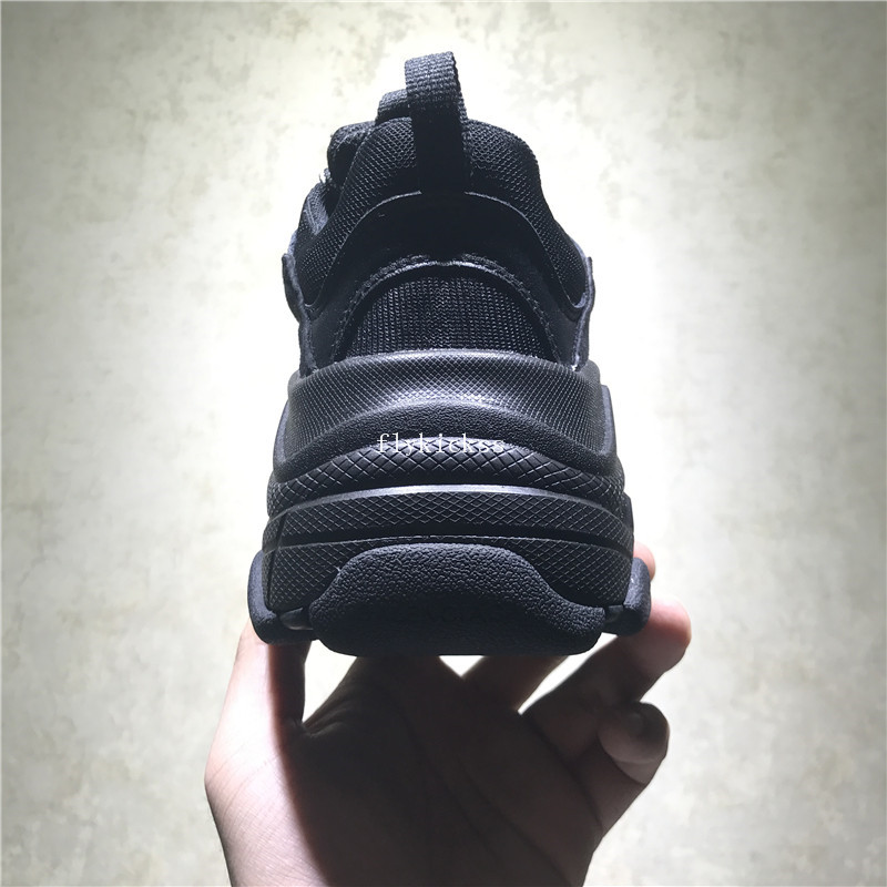 Balenciaga 2017 Fall Winter Triple-S Sneakers All Black